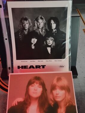 1991 AP Press Heart Band Black & White Promotional Art Print & Color Photo